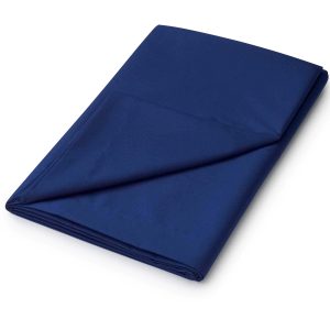 Helena Springfield Plain Dye 5050 Percale Single Flat Sheet Navy | Bed Sava