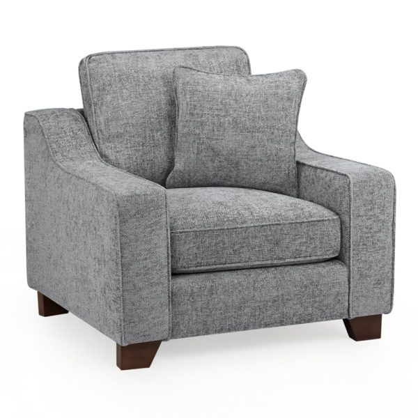 Nepean Fabric 1 Seater Sofa In Slate | Bed Sava