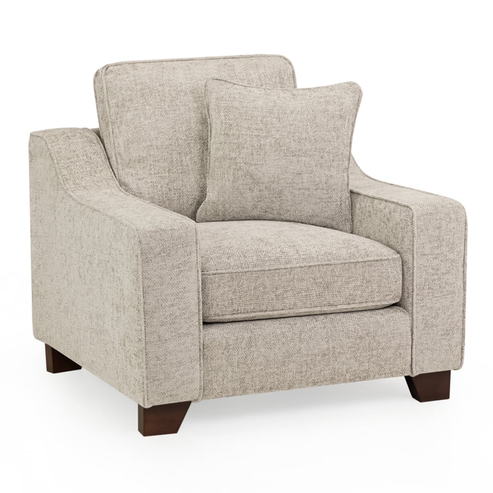 Nepean Fabric 1 Seater Sofa In Stone