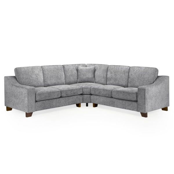 Nepean Fabric Corner Sofa In Slate | Bed Sava