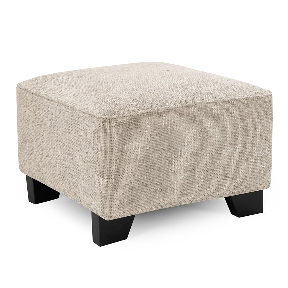 Nepean Fabric Foot Stool In Stone