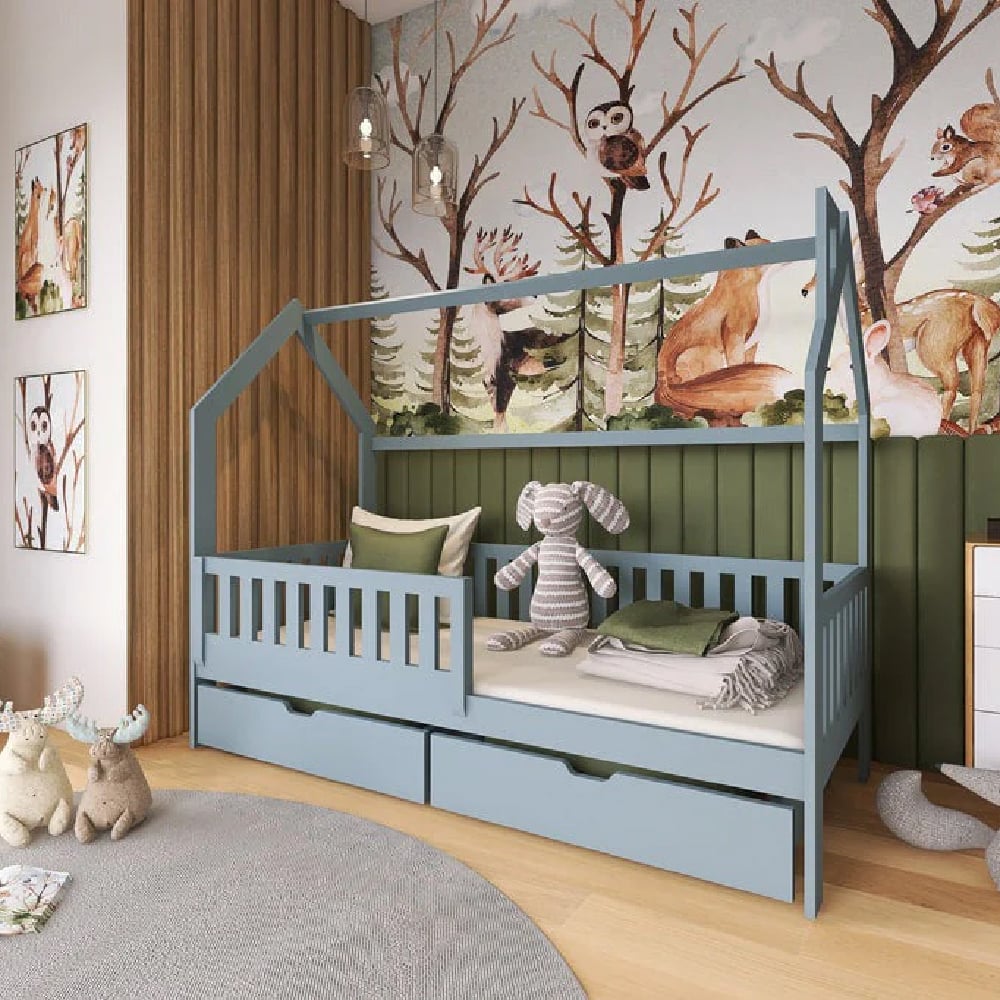 Nepean Wooden Day Bed With Bonnell Mattress In Grey