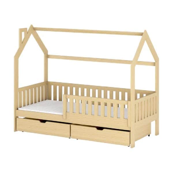 Nepean Wooden Day Bed With Foam Mattress In Pine | Bed Sava