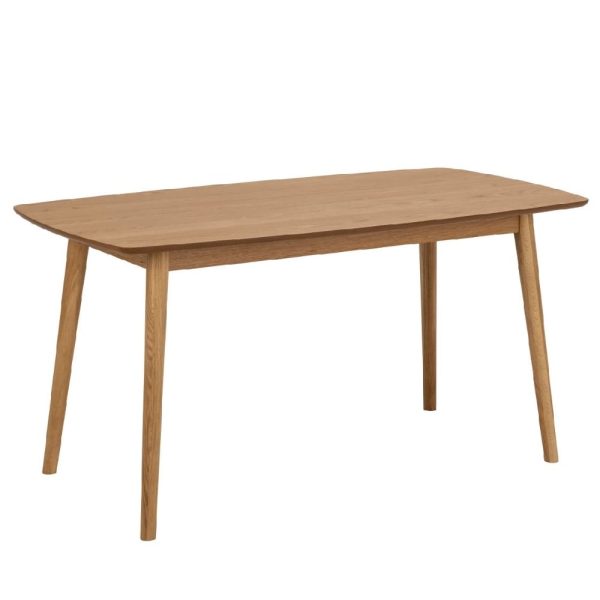 Newhall Wooden Rectangular Dining Table in Oak | Bed Sava