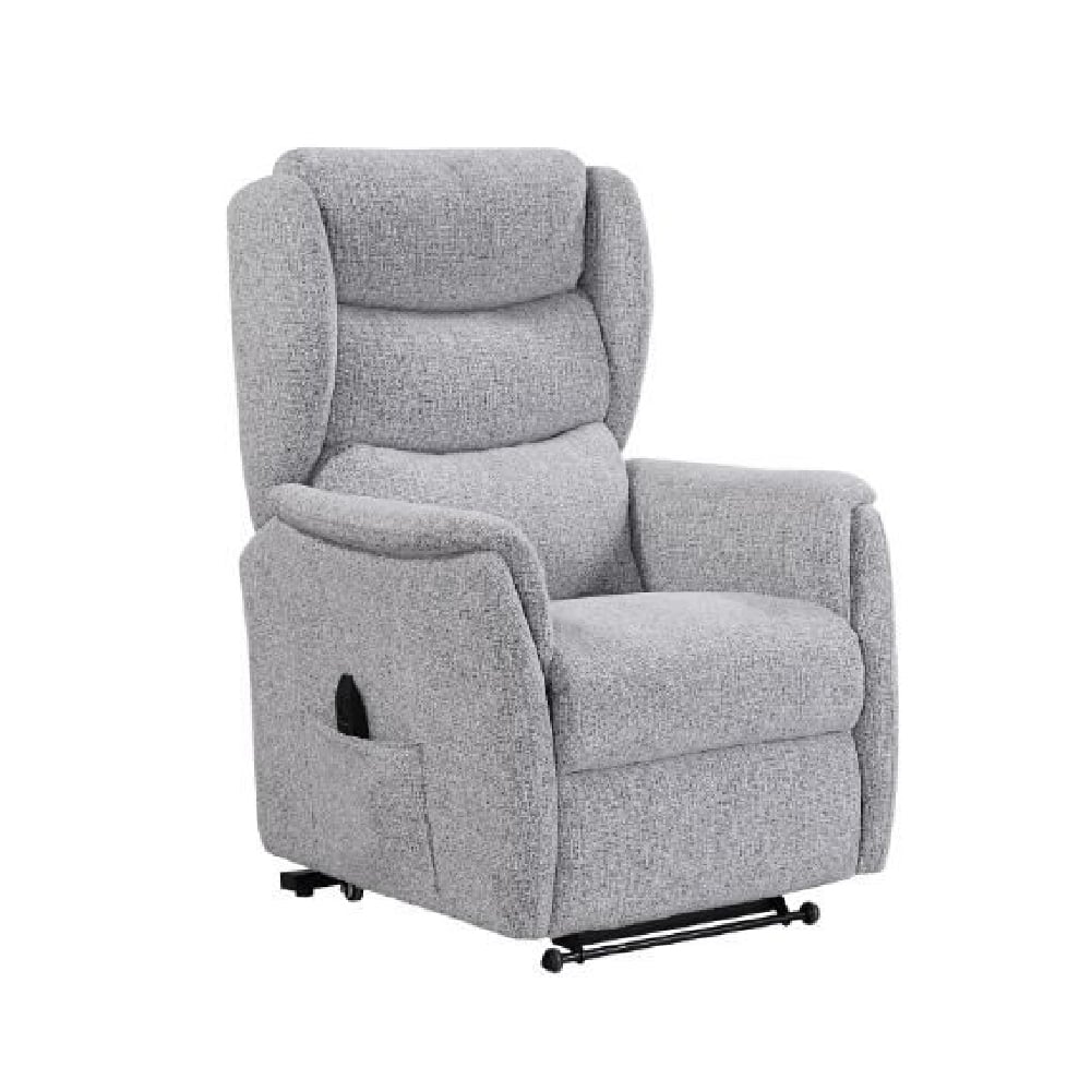 Newkirk Fabric Twin Motor Lift Recliner Chair In Dove
