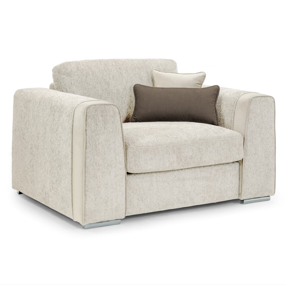 Newnan Fabric 1 Seater Sofa In Beige