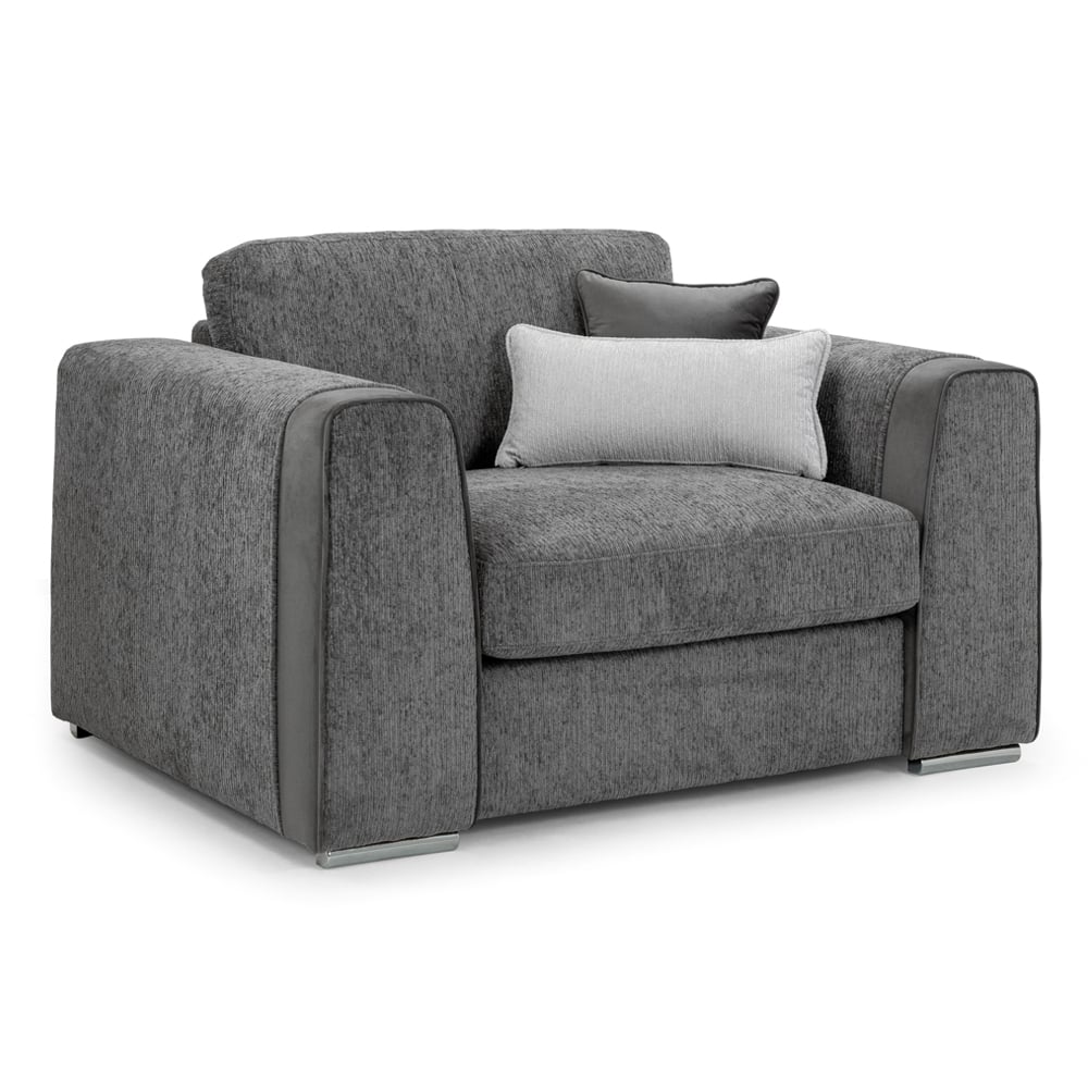 Newnan Fabric 1 Seater Sofa In Grey
