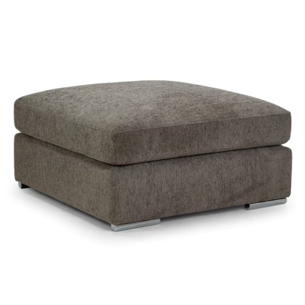 Newnan Fabric Foot Stool In Mocha | Bed Sava