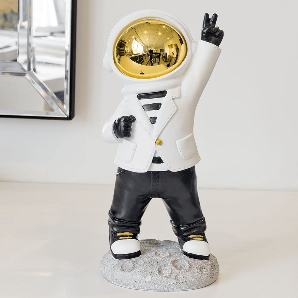 Nicolet Victory Astronaut Sculpture In Black White And Gold