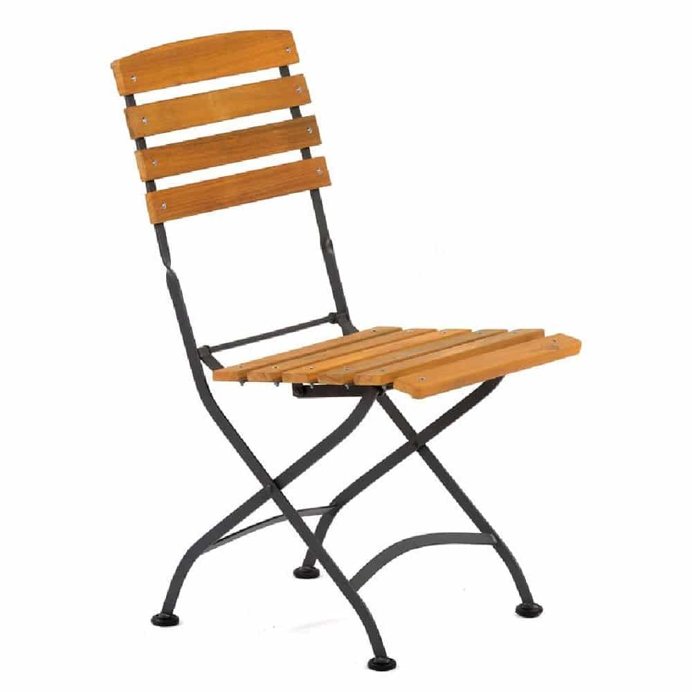 Noah Wooden Folding Side Chair In Oak