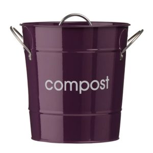 Newport Metal Compost Bathroom Bin In Purple | Bed Sava