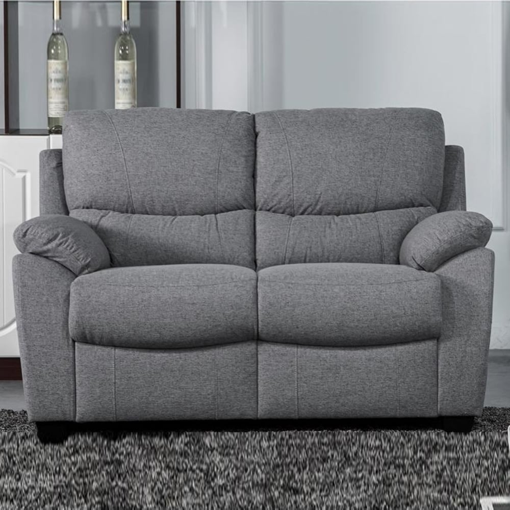 Norway Fabric 2 Seater Sofa In Grey