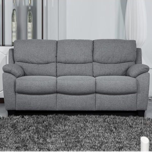 Norway Fabric 3 Seater Sofa In Grey | Bed Sava