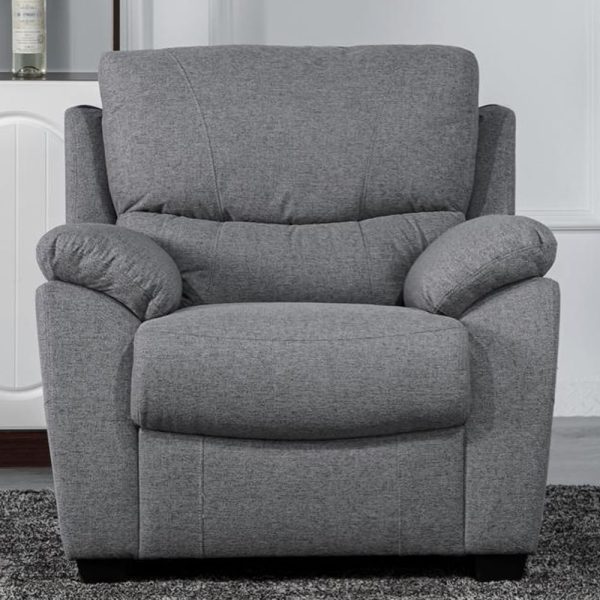 Norway Fabric 1 Seater Sofa In Grey | Bed Sava