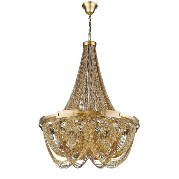 Notting 6 Light Hill Statement Pendant Light In Brass | Bed Sava