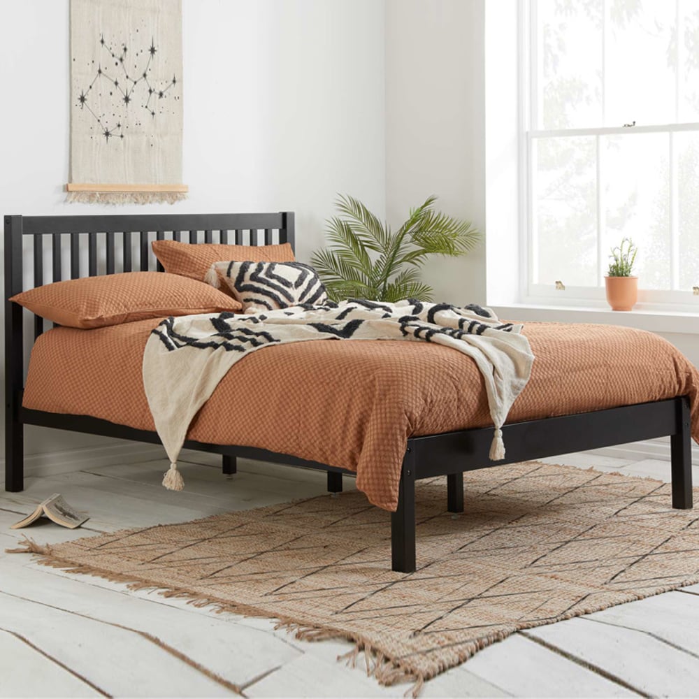 Novo Wooden Single Bed In Black