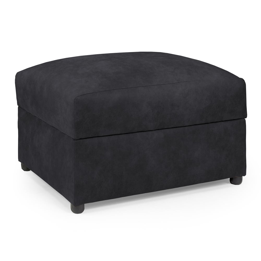 Oakley Fabric Foot Stool In Charcoal