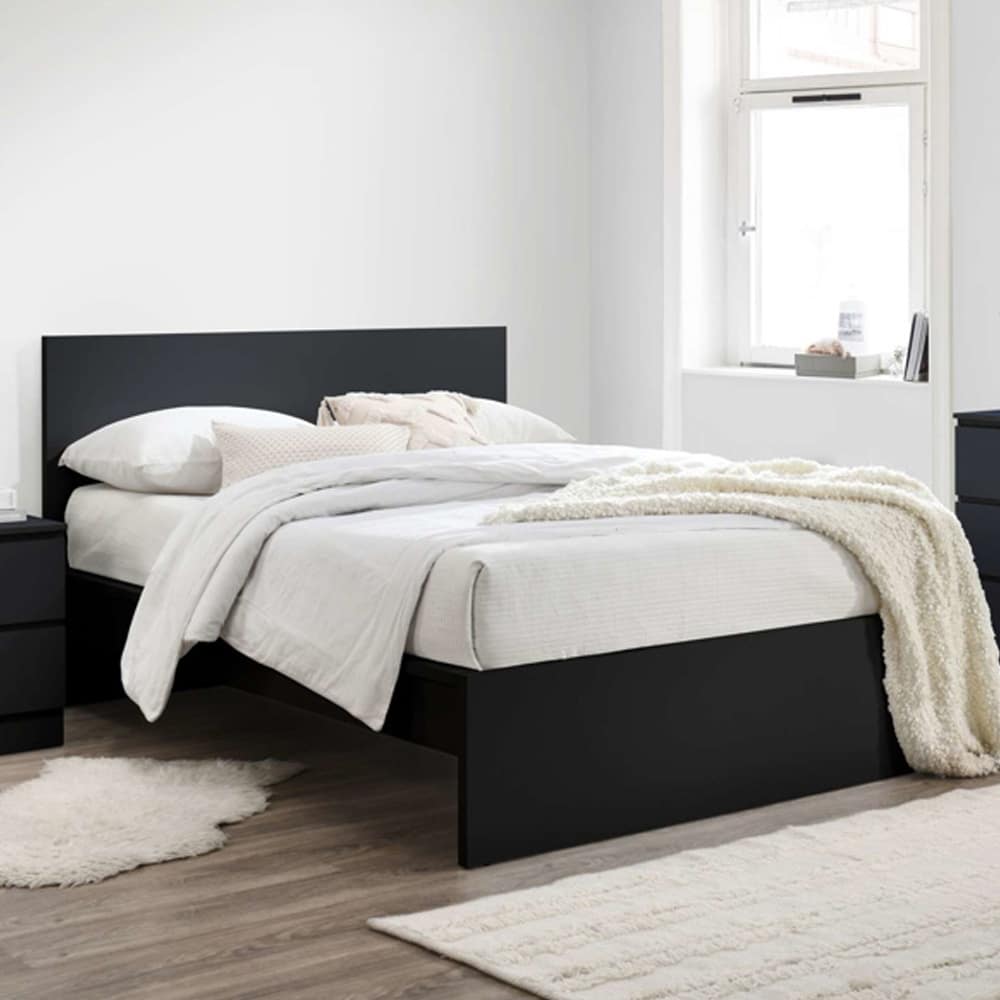Oakley Wooden Double Bed In Black