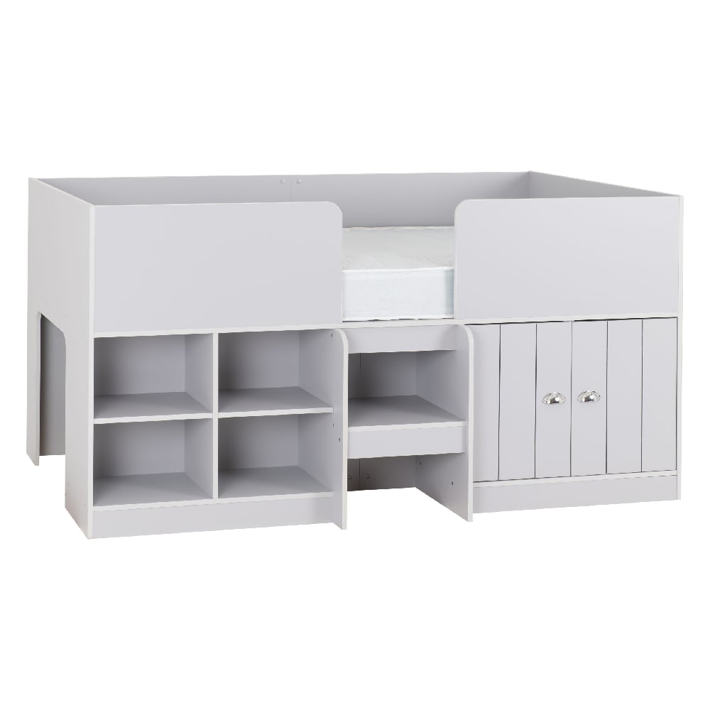 Ocala Wooden Low Sleeper Children Bed With 2 Doors In Dove Grey