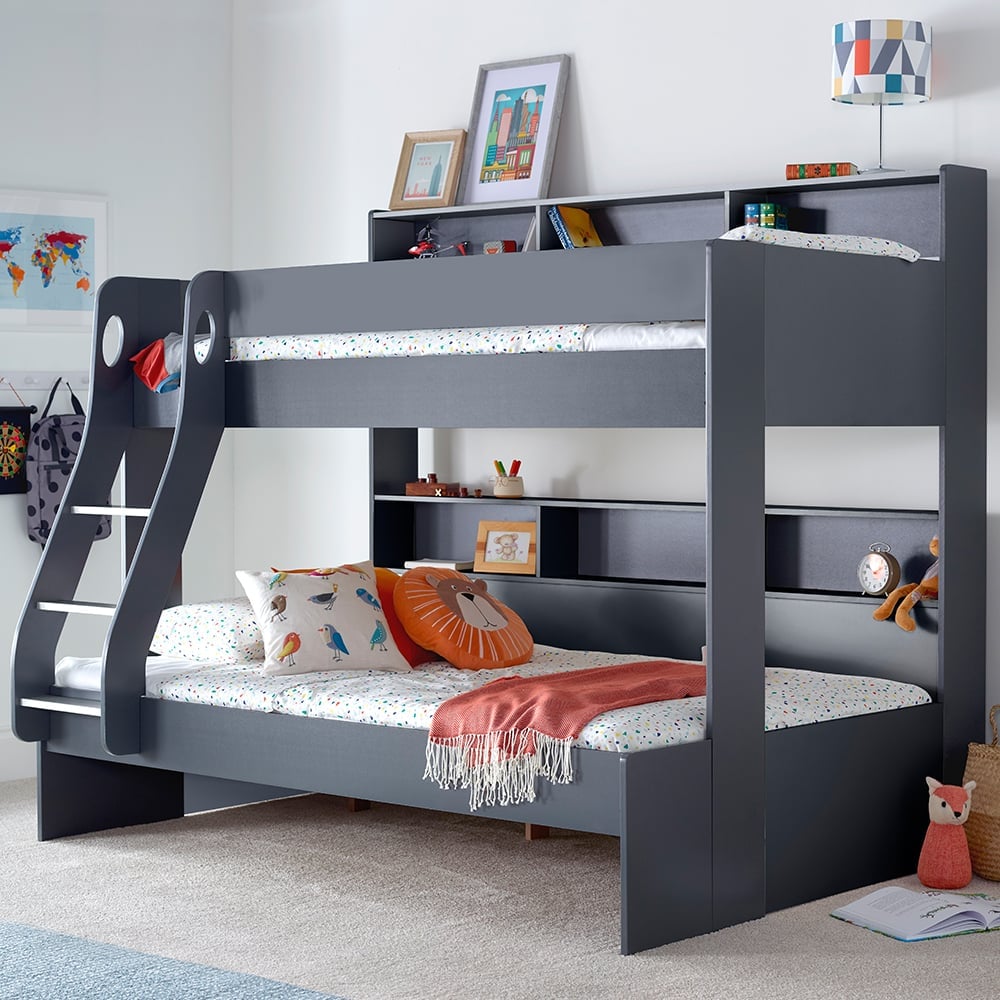 Olympia Wooden Triple Sleeper Bunk Bed In Grey