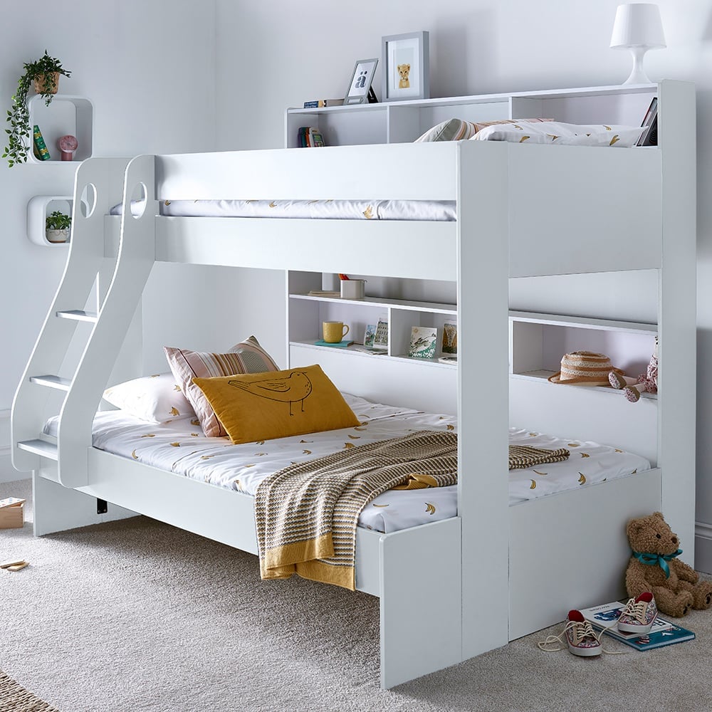 Olympia Wooden Triple Sleeper Bunk Bed In White