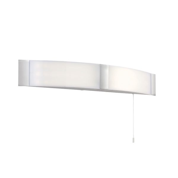 Onan Shaver Bathroom Linear Wall Light In Chrome | Bed Sava