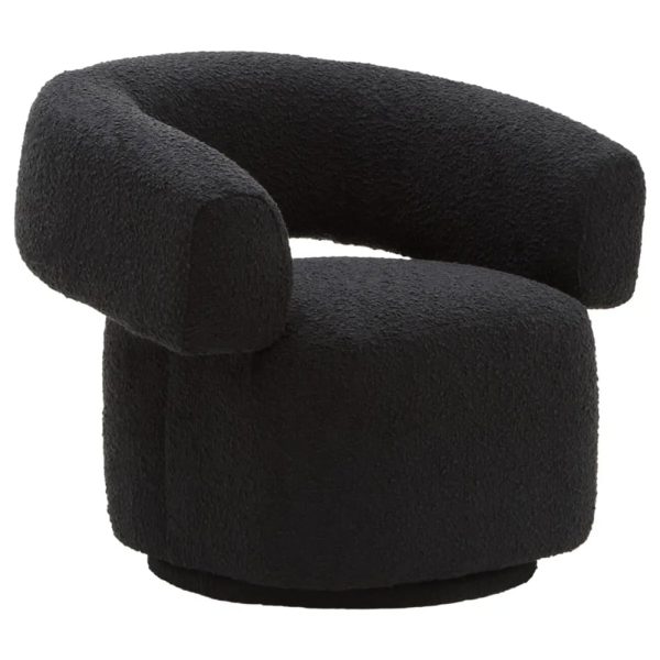 Ontario Fabric Accent Chair In Black | Bed Sava