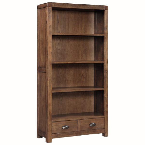 Ontario Wooden Bookcase With 4 Shelves In Dark Oak | Bed Sava