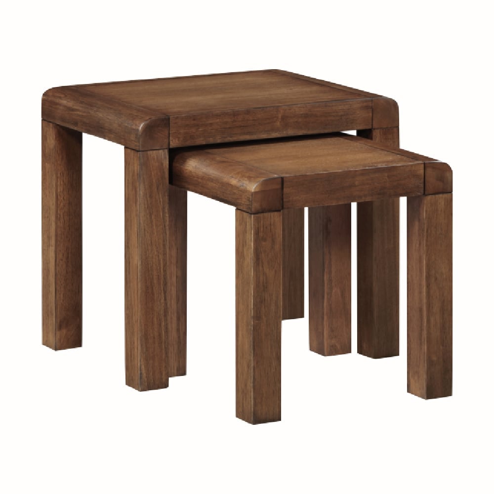 Ontario Wooden Nest Of 2 Tables In Dark Oak