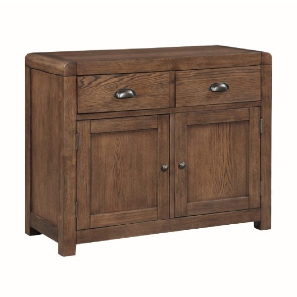Ontario Wooden Sideboard With 2 Doors 2 Drawers In Dark Oak | Bed Sava