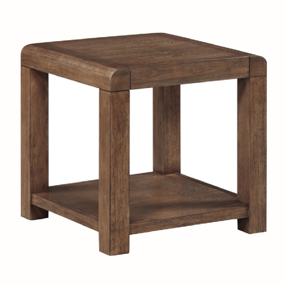 Ontario Wooden Square End Table In Dark Oak
