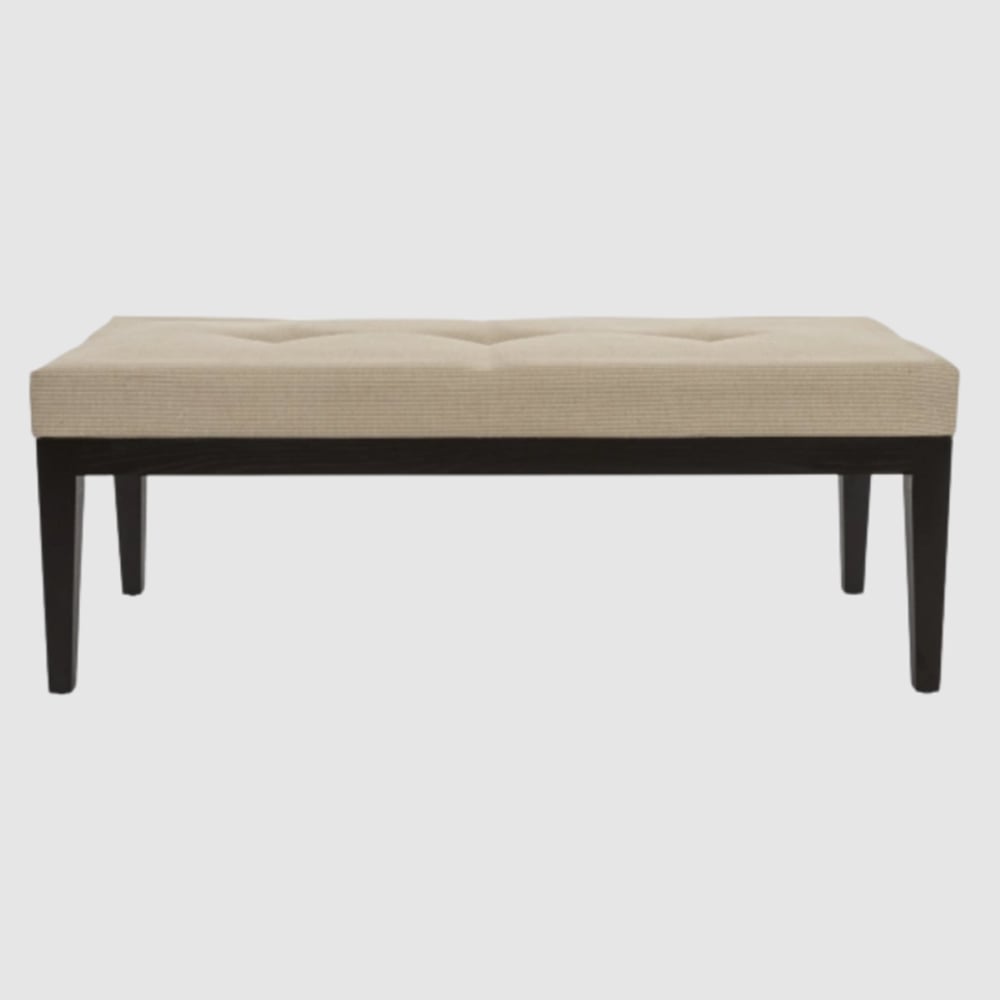 Orillia Fabric Hallway Seating Bench With Wooden Frame In Beige