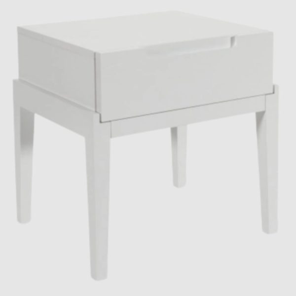 Orillia Wooden Bedside Cabinet With 1 Drawer In White | Bed Sava