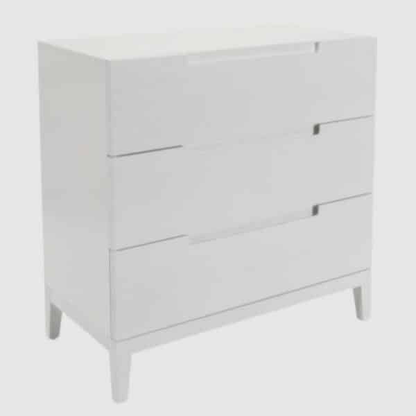 Orillia Wooden Chest Of 3 Drawers In White | Bed Sava