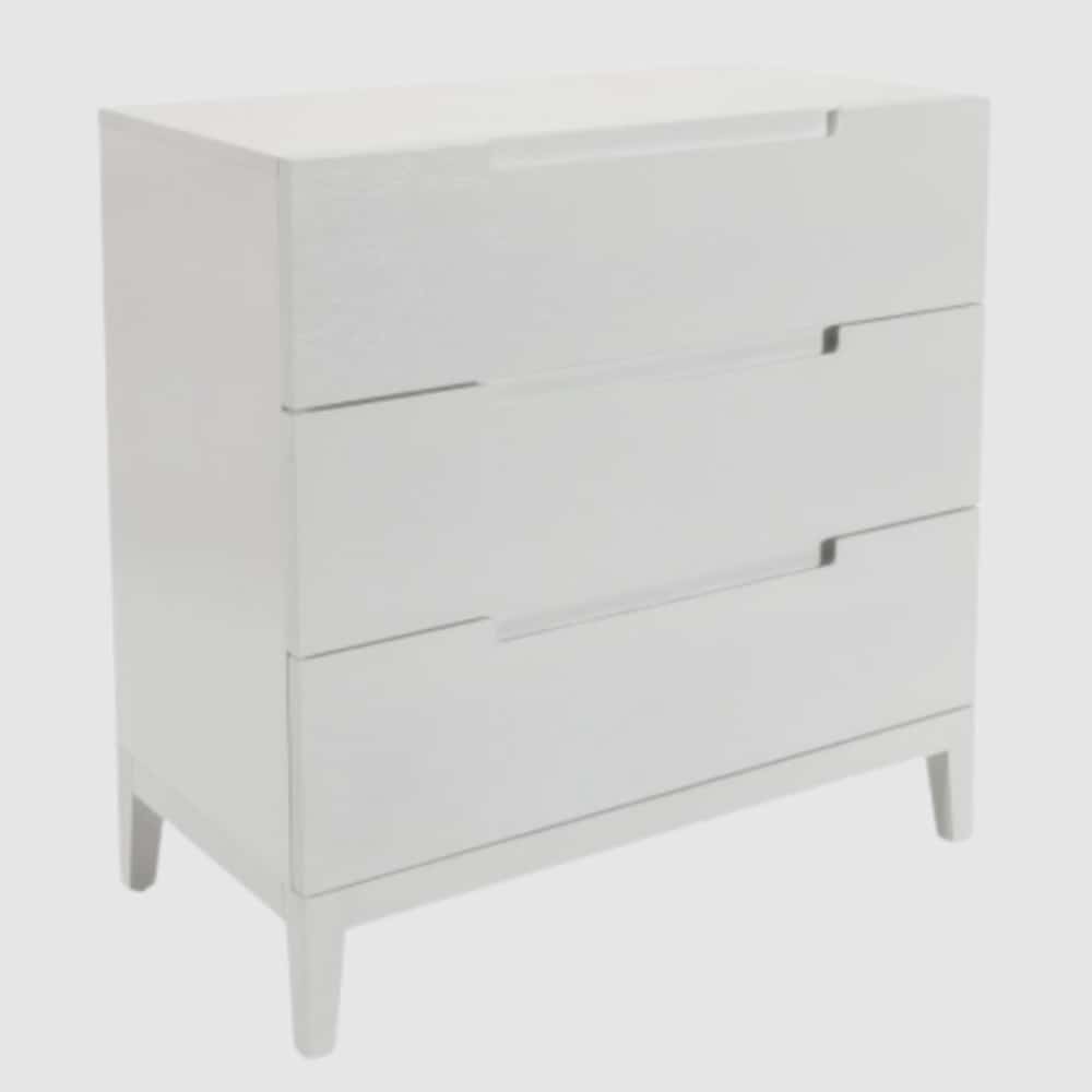 Orillia Wooden Chest Of 3 Drawers In White