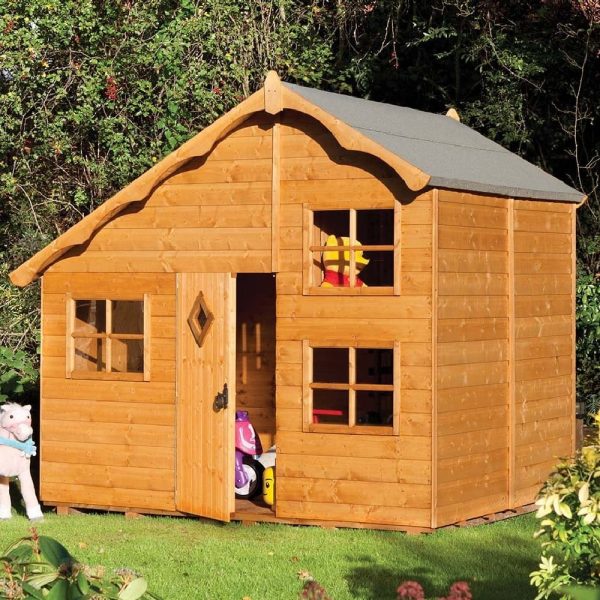 Oxer Wooden Garden Swiss Cottage In Natural | Bed Sava