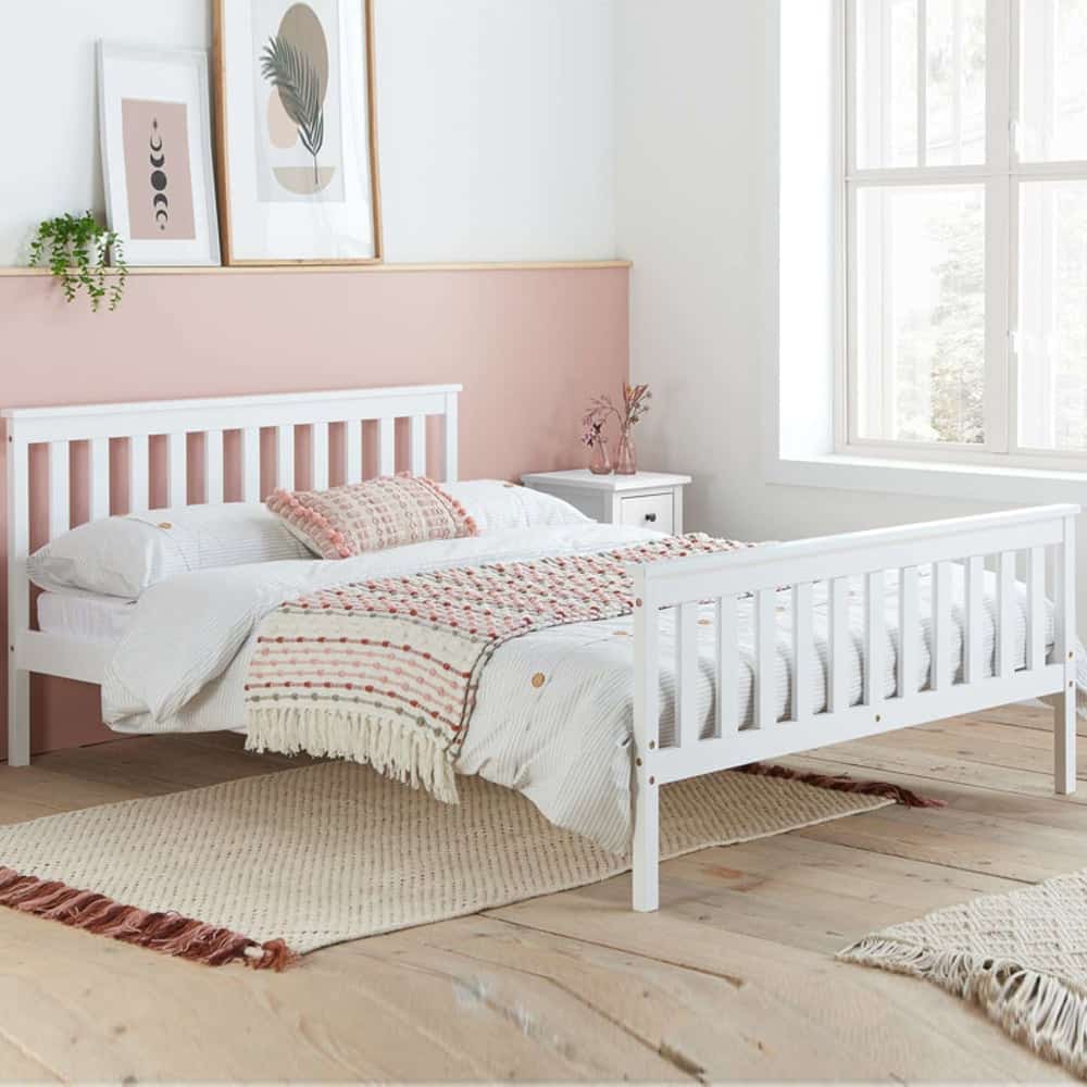 Oxfords Wooden Small Double Bed In White