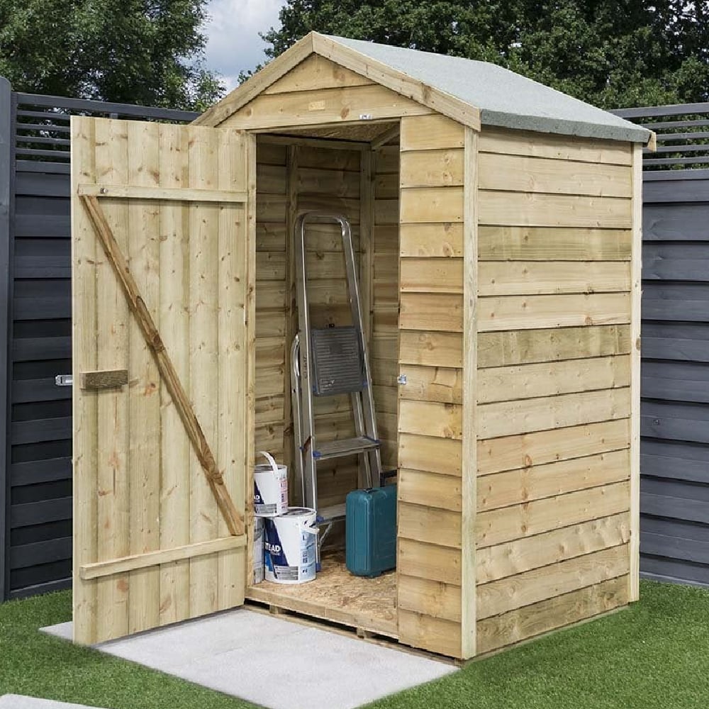 Oyan Wooden Garden Apex Shed In Natural 4x3
