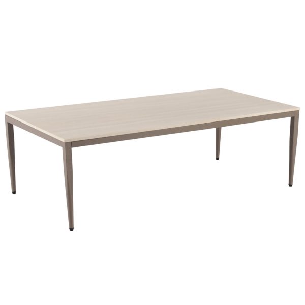 Palmerton Ceramic Rectangular Coffee Table In Matt Latte | Bed Sava