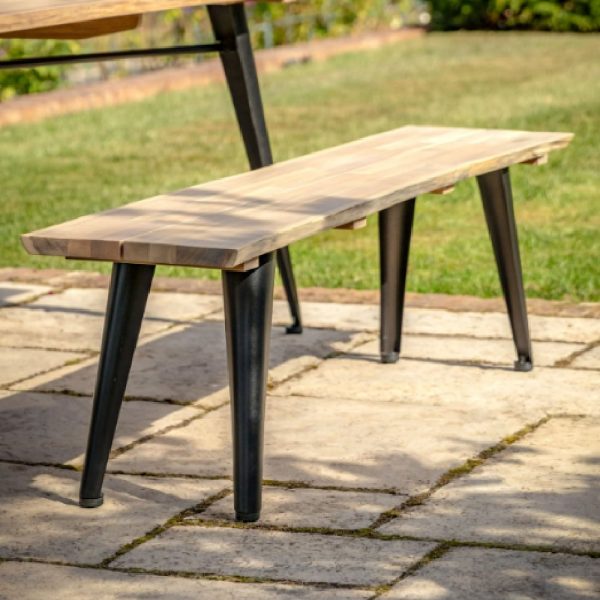 Paralia Outdoor Wooden Rectangular Dining Bench In Natural | Bed Sava
