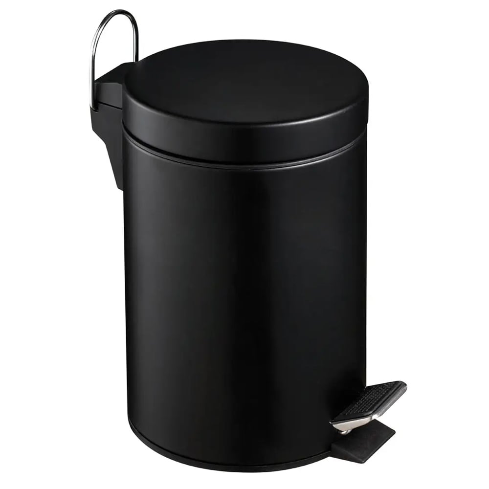 Parker Stainless Steel 3 Litre Pedal Bin In Matt Black