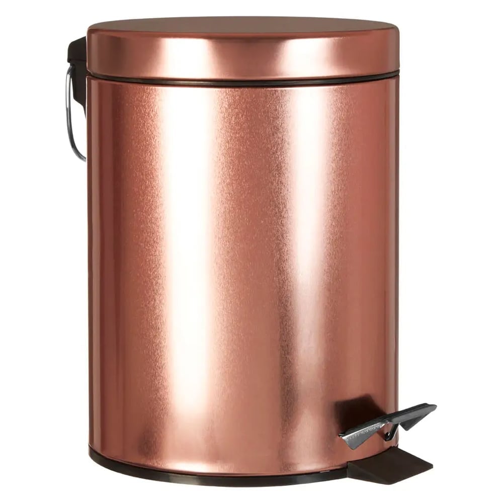 Parker Stainless Steel 5 Litre Pedal Bin In Rose Gold