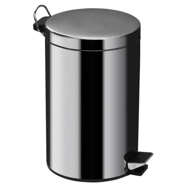 Parker Stainless Steel 5 Litre Pedal Bin In Silver | Bed Sava