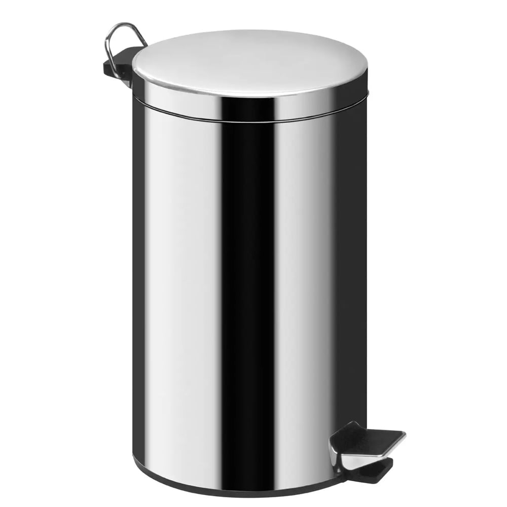 Parker Stainless Steel 20 Litre Pedal Bin In Silver