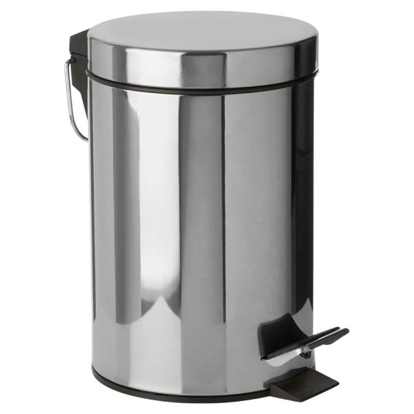 Parker Stainless Steel 3 Litre Pedal Bin In Silver | Bed Sava