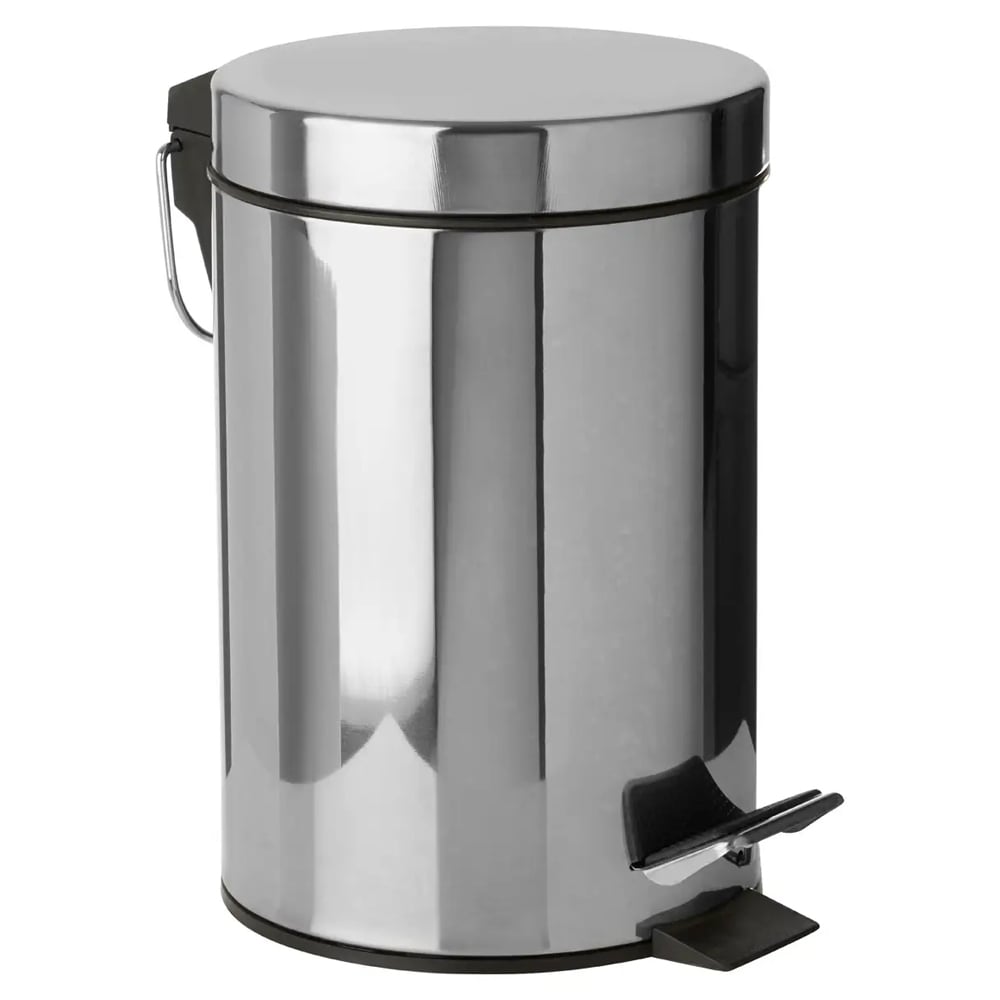 Parker Stainless Steel 3 Litre Pedal Bin In Silver