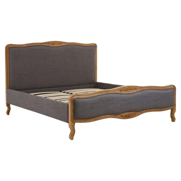 Payson Fabric Super King Size Bed In Grey | Bed Sava