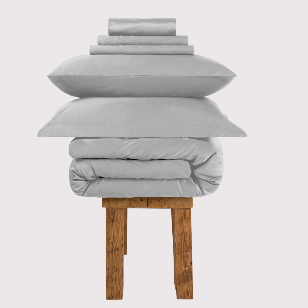 300 Thread Count Peaceful Empress Bedding Set - Silver Dove Grey, Single / Grey