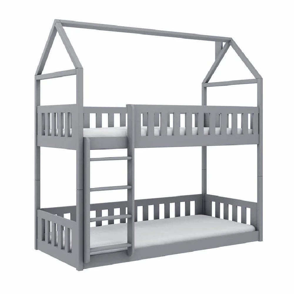 Pecos Wooden Bunk Bed Without Mattress In Grey