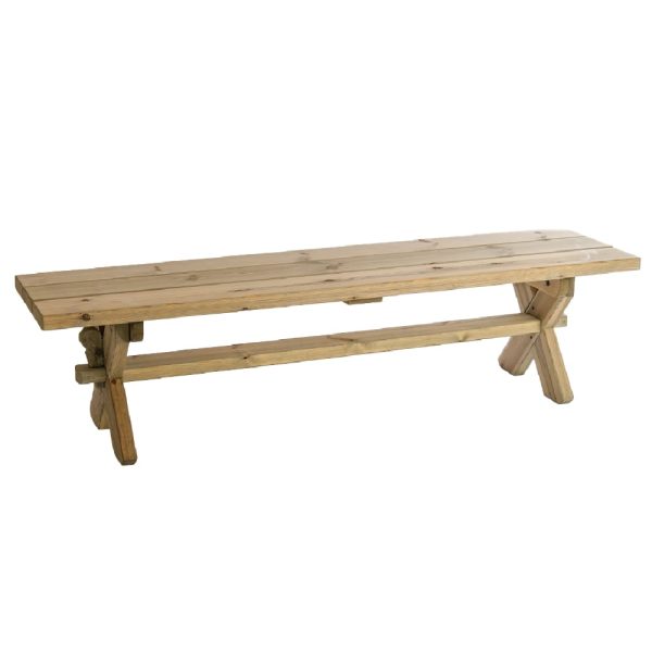Pelham Wooden Garden Backless Seating Bench In Ash Grey | Bed Sava